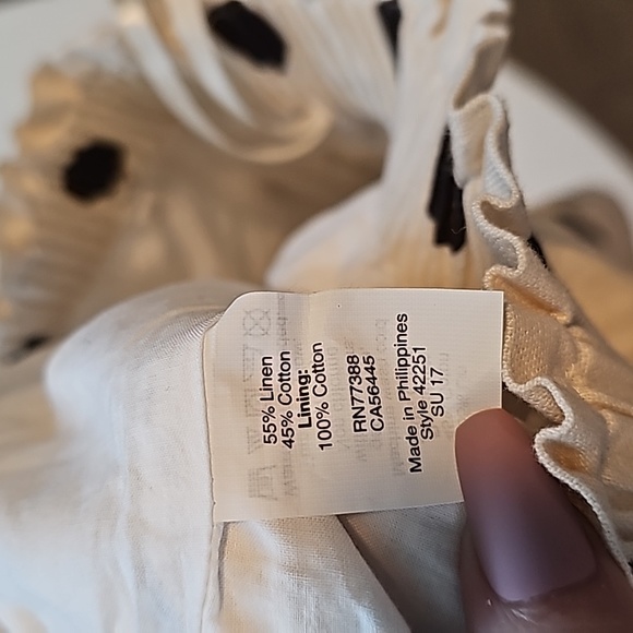 J. Crew linen Polka dot skirt - Picture 5 of 6